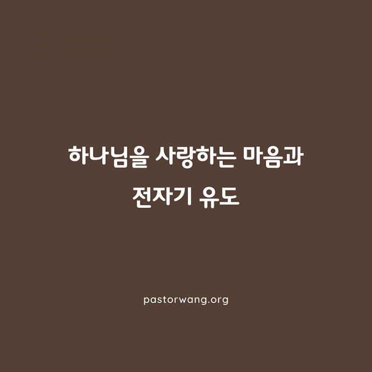 하나님을 사랑하는 마음과 전자기 유도